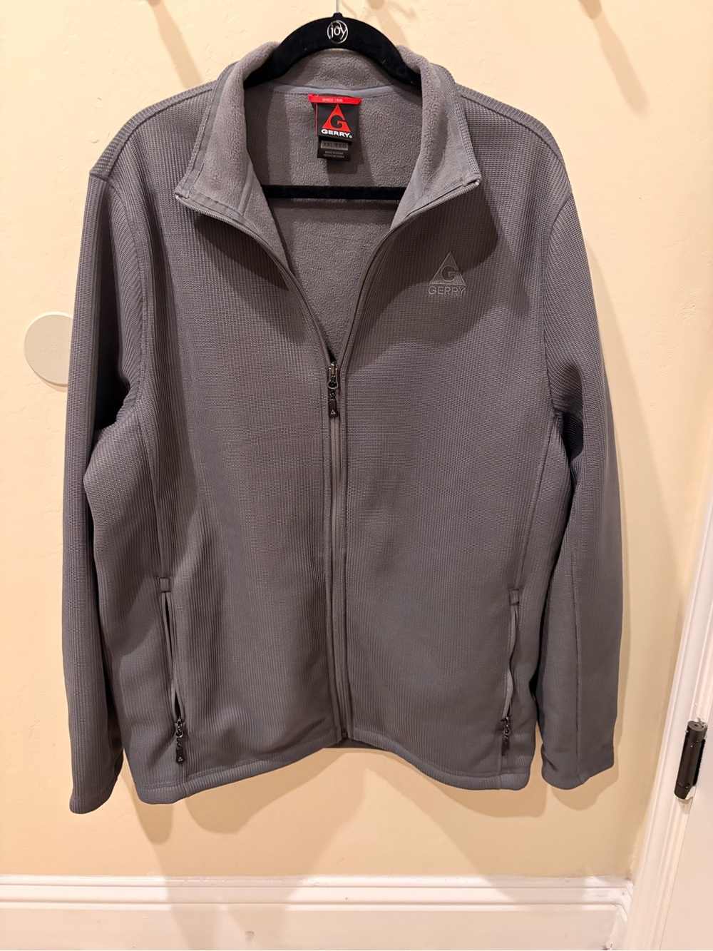 Gerry Weber Men's Zip-Front Fleece Jacket — Gray